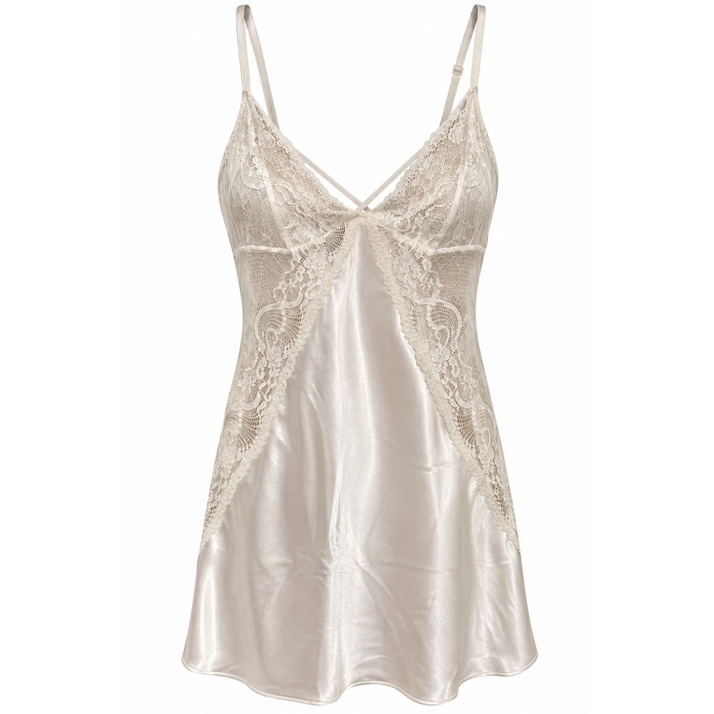 In Bloom by Jonquil Chemise M Ivory Lace Satin Bridal Lingerie Sleepwear PGE010
